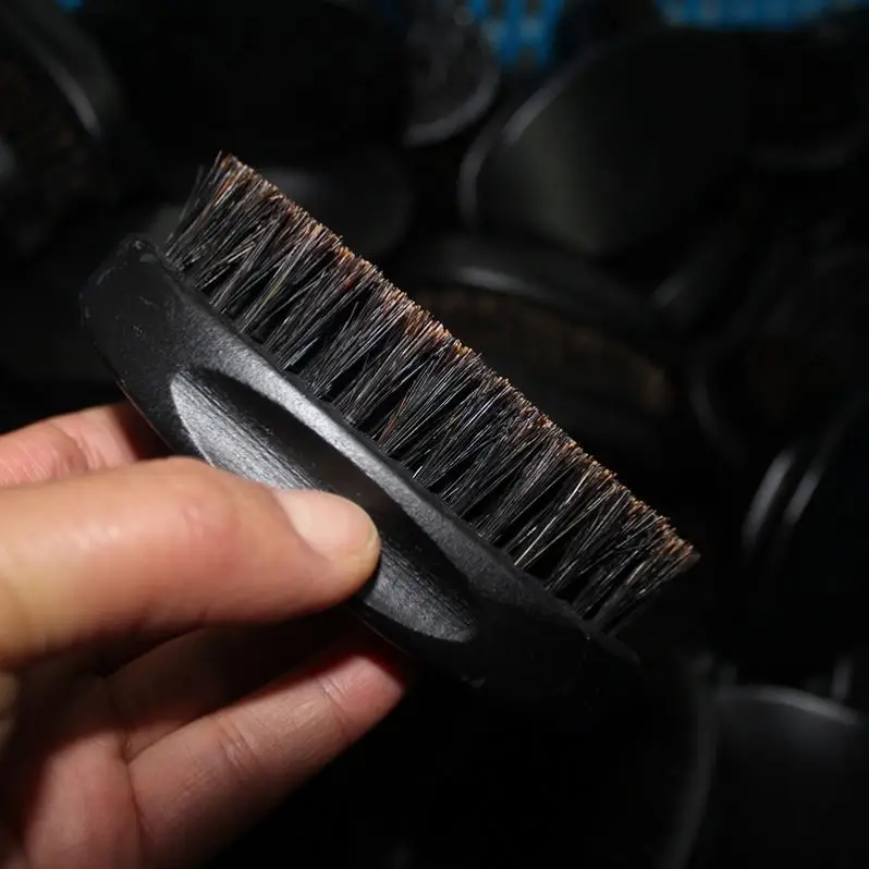 
China wholesale durable wood wild boar bristle beard brush for sale 