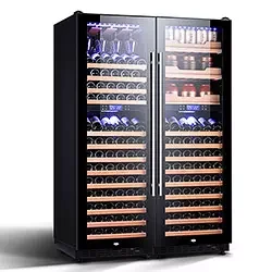 Odino Wine Cooler Wine Refrigerator Beverage Cooler with Double-Layer Tempered Glass Door 508L 168 bottle large capacity fridge