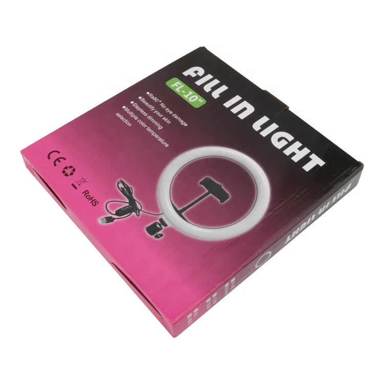 Отличная Roc anillo de luz led отрегулировать держатель телефона 10 дюймов 26 см селфи фотография свет кольцо make up Настольный кольцевой светильник на