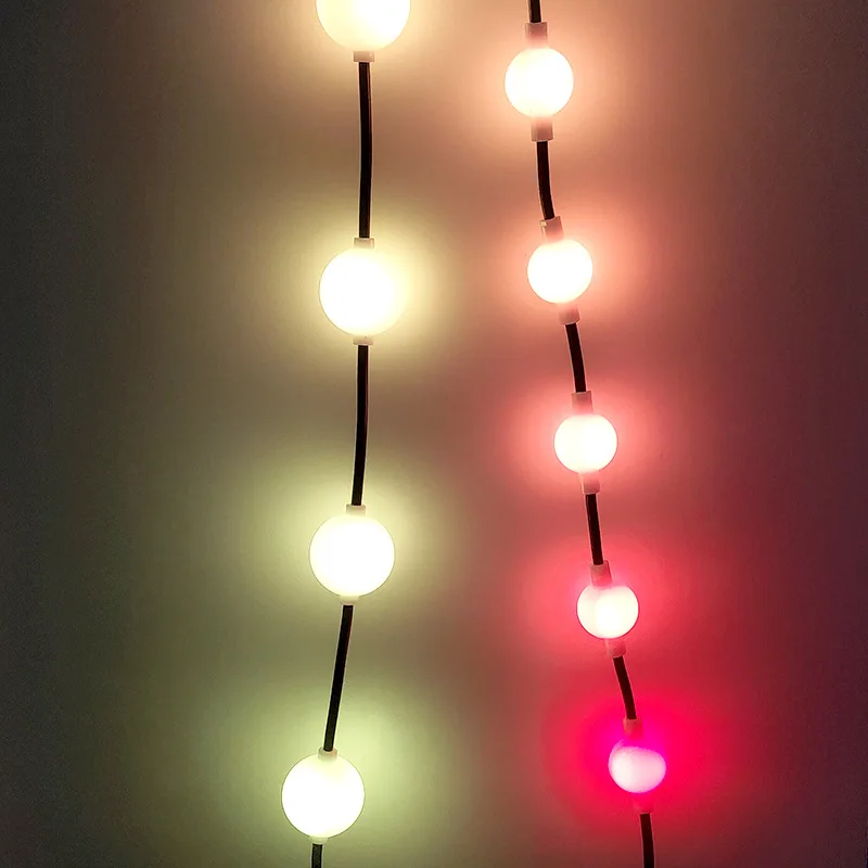 Christmas Decorative Lighting DMX RGB Ball Pixel String Lights DMX 3D LED