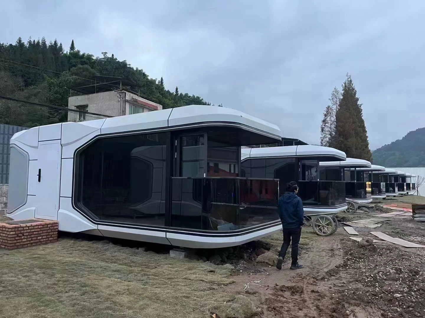 Space Capsule Beds Hote Commercial Space Outdoor Mobile Tiny house luxury Capsule House prefab houses