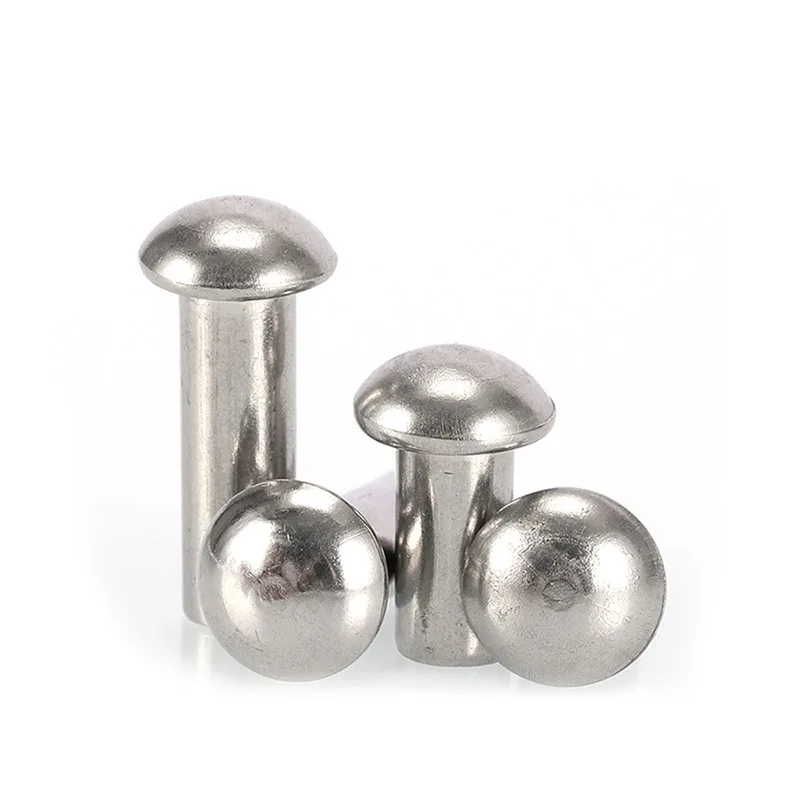 DIN124 China manufacturer High Quality round head stainless steel A2 70 A4 80 solid rivets (1600490527150)