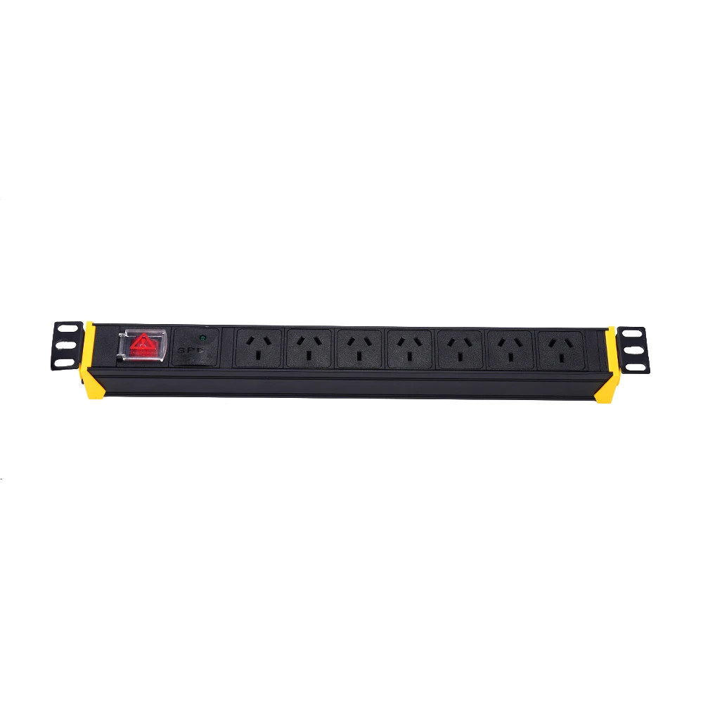 Australia Type Mount 7 Ways PDU 1U Rack Pdu Socket Aluminum Housing PDU Socket With High Quality