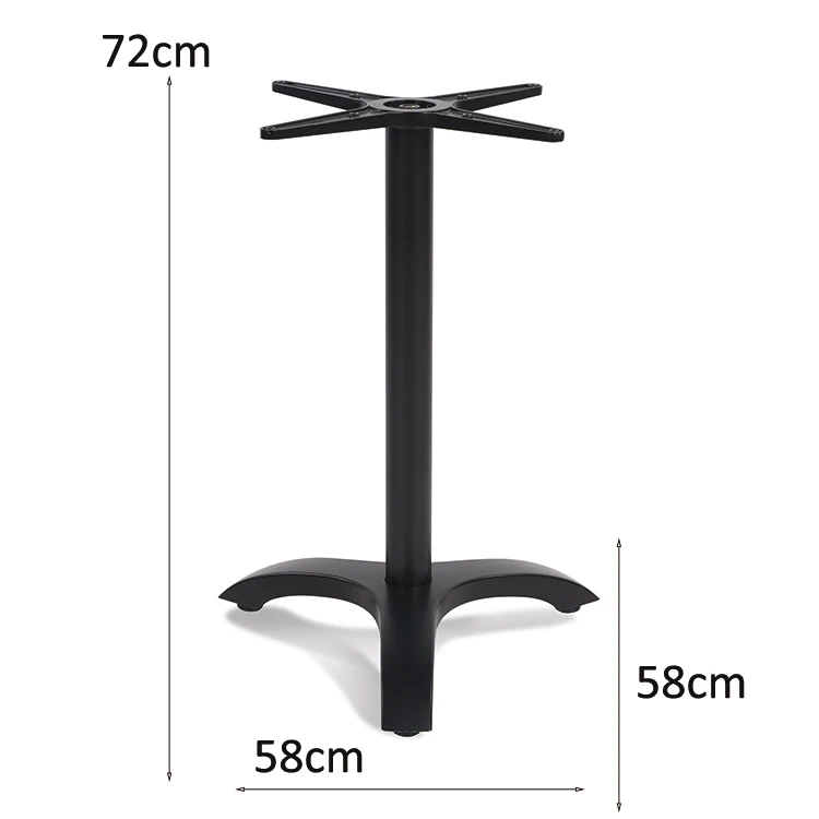 French Style Outdoor Black Metal Table Base Aluminum Coffee Dining and Workshop Legs for Living Room Laundry and Farmhouse