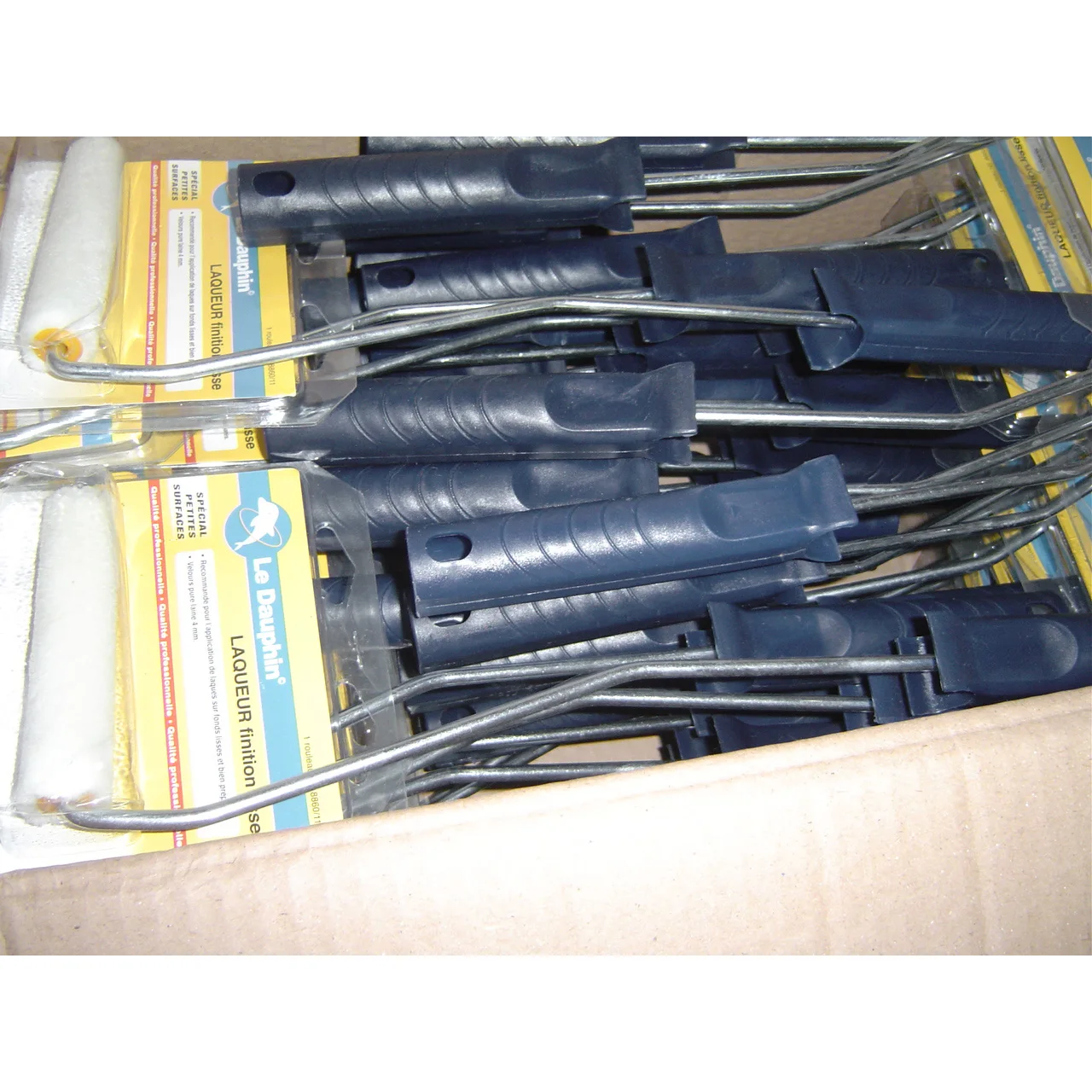 2pcs set Blister Packing Plastic Steel 390mm Long Handle Color Line,Mohair, Foam, Color Card Small Painting Roller