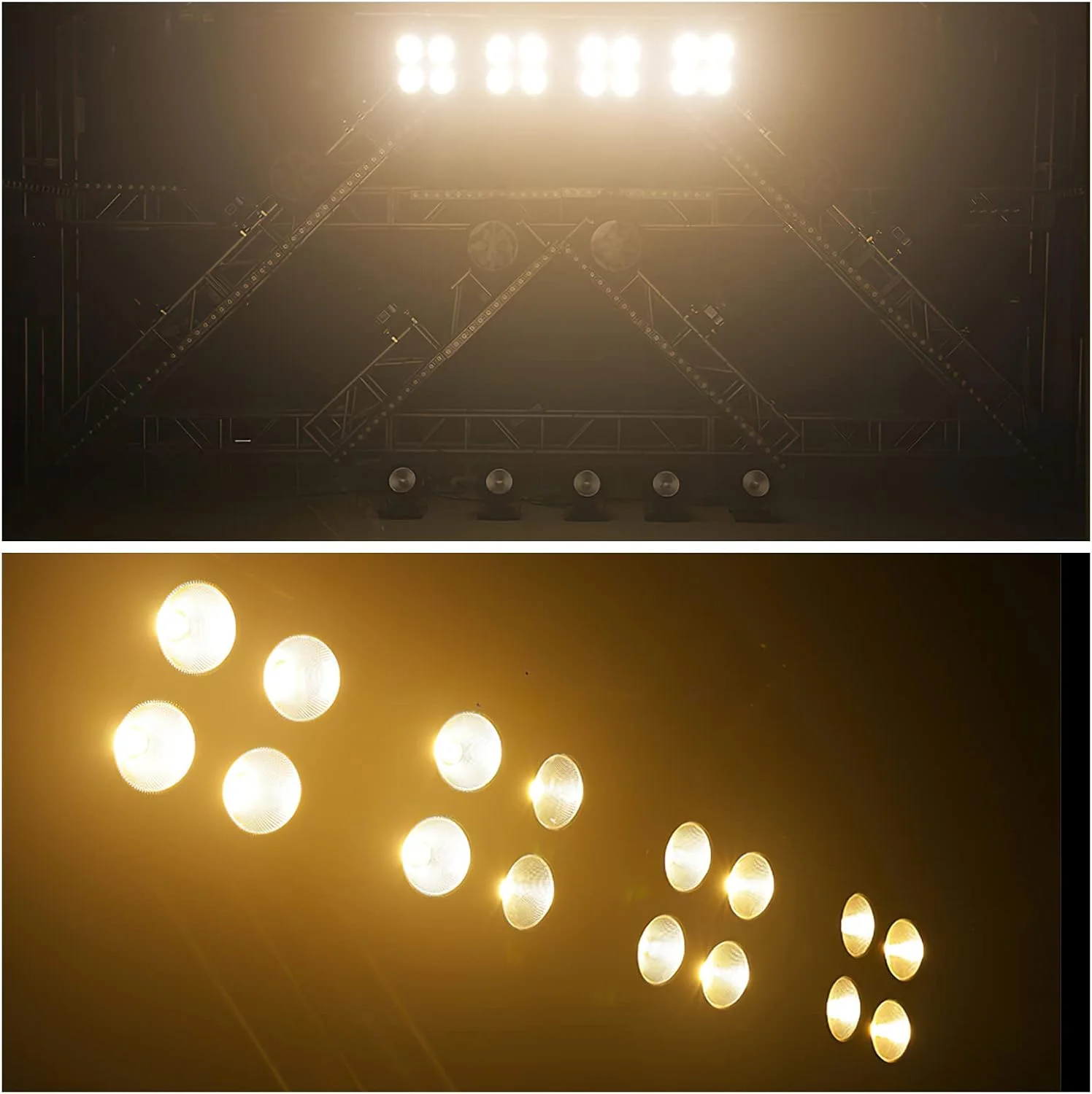 Сценический диджей 4 шт. 100 Вт 2 глаза 4*100 DMX 512 состривые шоры Cob светодиодный свет