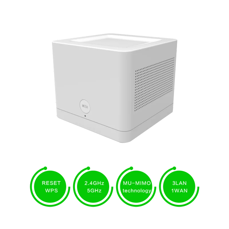 Whole Home System Dual Band Mesh WiFi System AC1800 High Speed Seamless Roaming WiFi Network Replaces WiFi Router