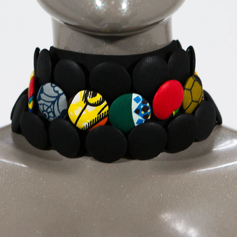 
Bulk African Beads Handmade Jewelry Skirt African Ankara Necklaces Jewelry Conversion Piece Rope Necklace Shawl Tribal SP017 