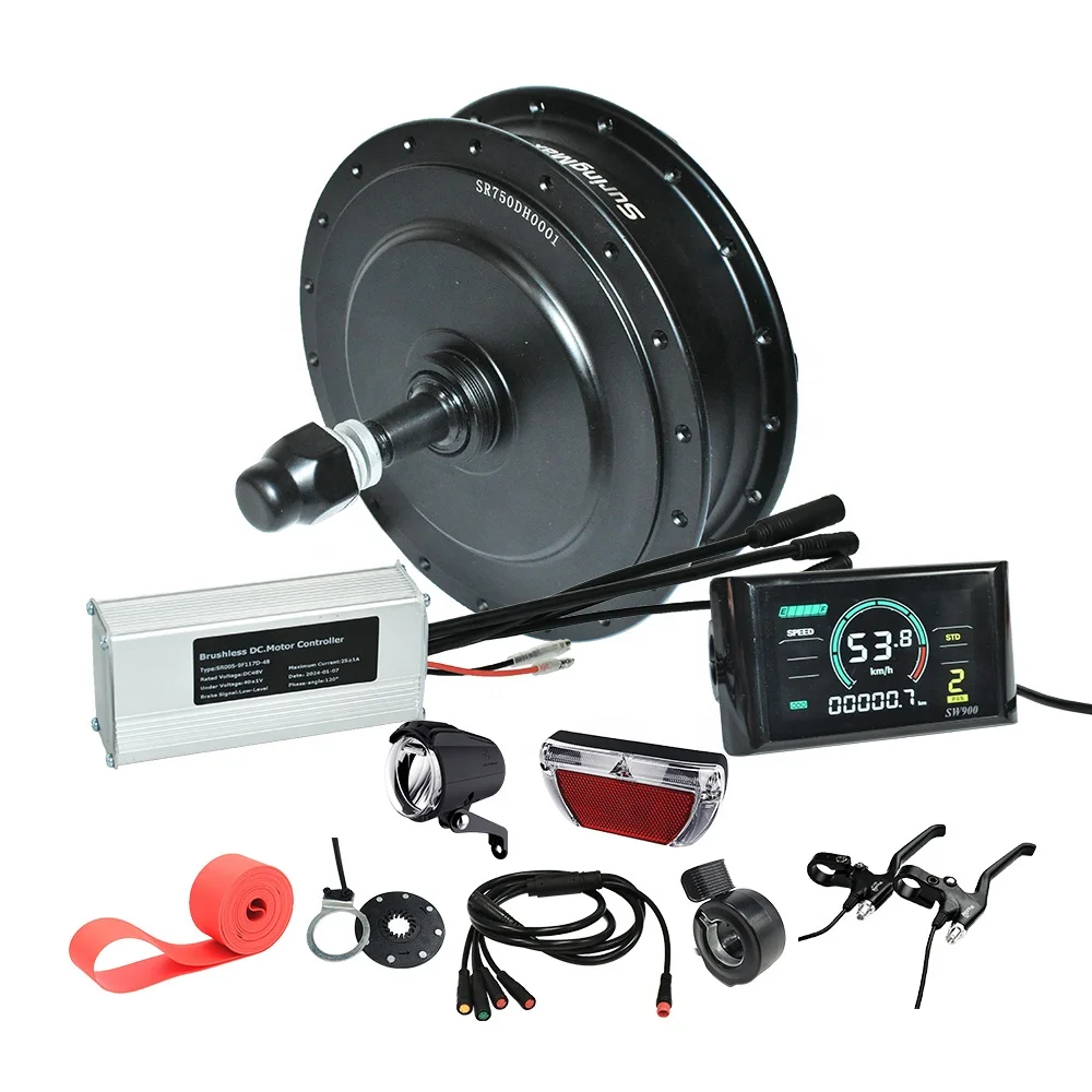 750 watt electric geared hub motor ev bike 750w e cycle 48v rear wheel ebike conversion kit electric converter for bicycles