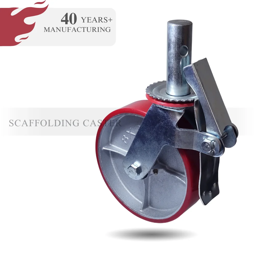 SQ castor  2024 hot sell Factory Price Heavy Duty Castor Wheels PU Industrial Castor Truckle  Swivel type