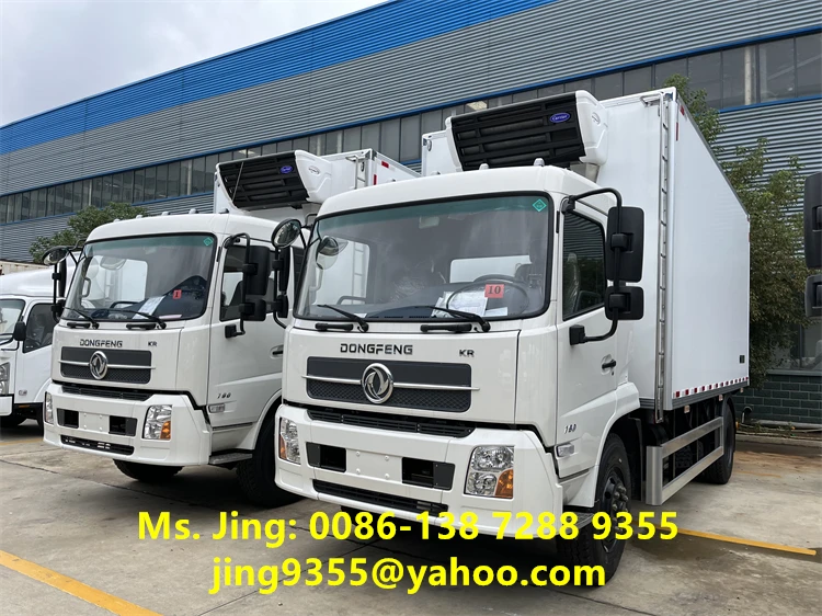 DONGFENG 6 Wheels 6.1M 15 Tons Refrigerated Cold Room Van Truck With Tail Lift