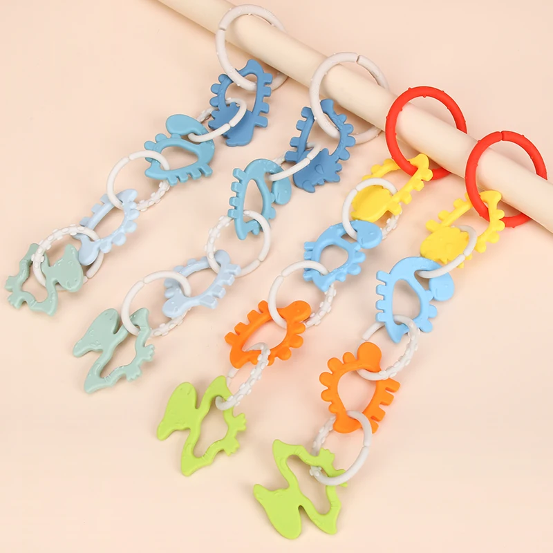 New Arrival Teether Food Grade Chewable Montessori Dinosaur Shape Soft Sensory Toy Silicone Baby Teethers  For Autistic Children