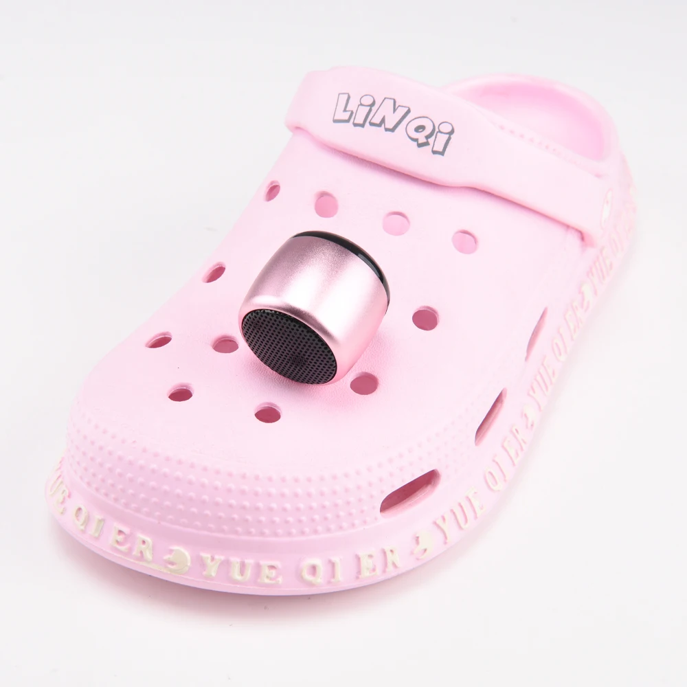 hot selling mini bluetooth speaker charms metal charms for shoes decoration