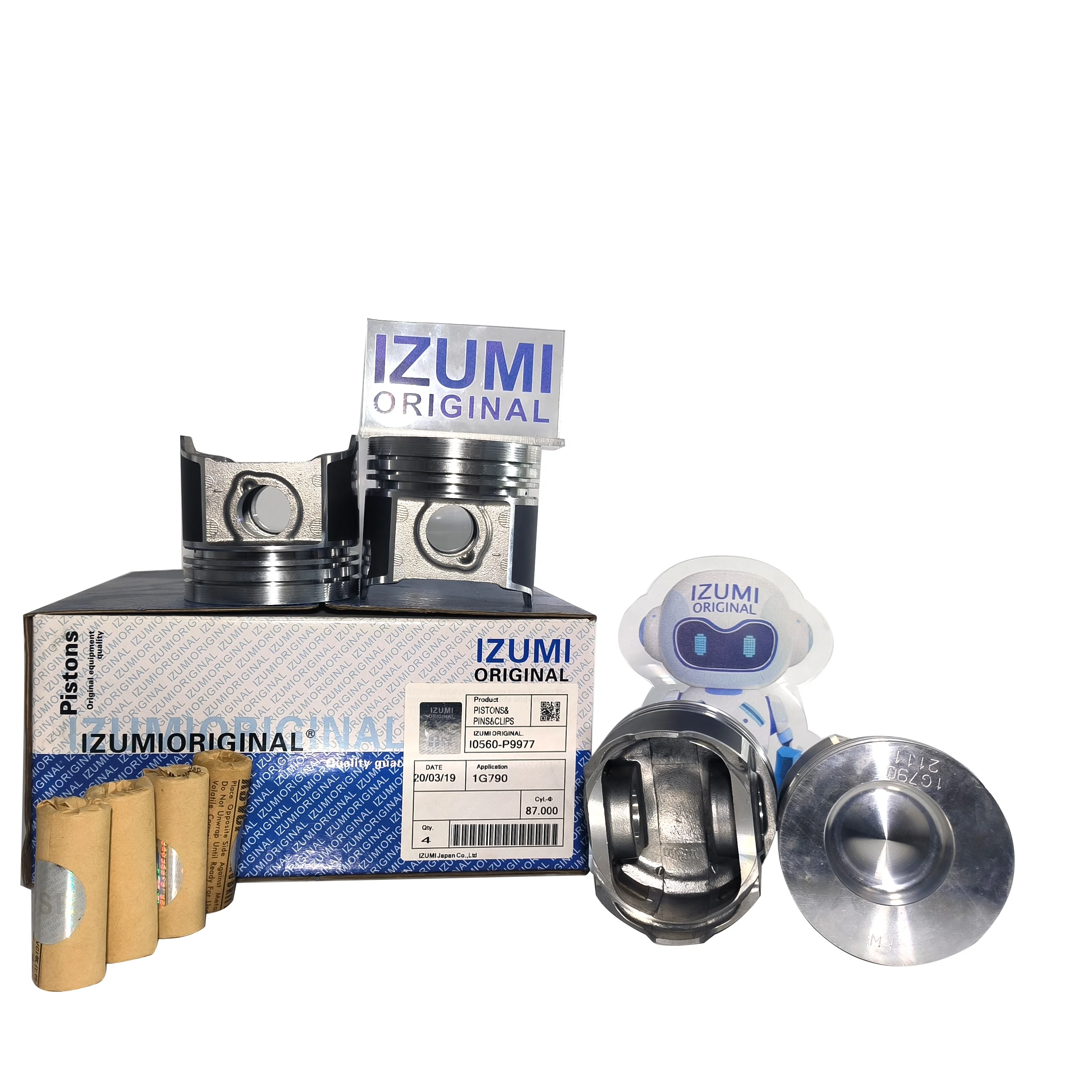 Оригинальный высококачественный поршень IZUMI V2403 1J890 4D76 с масляным проходом 1G790 детали двигателя комплект поршневых деталей для KUBOTA