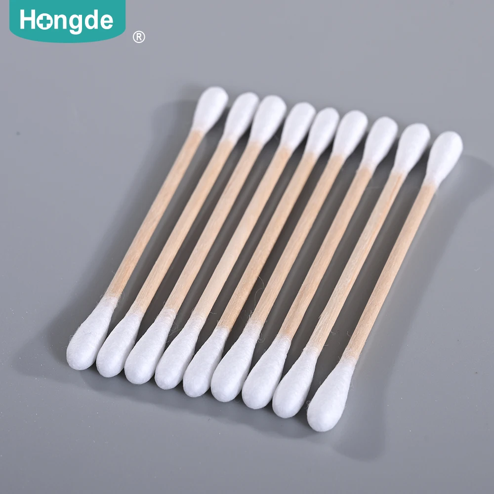High quality cotton buds Wooden Stick/plastic stick /bamboo stick dental use makeup cleaning or remove sterile Cotton Buds swabs