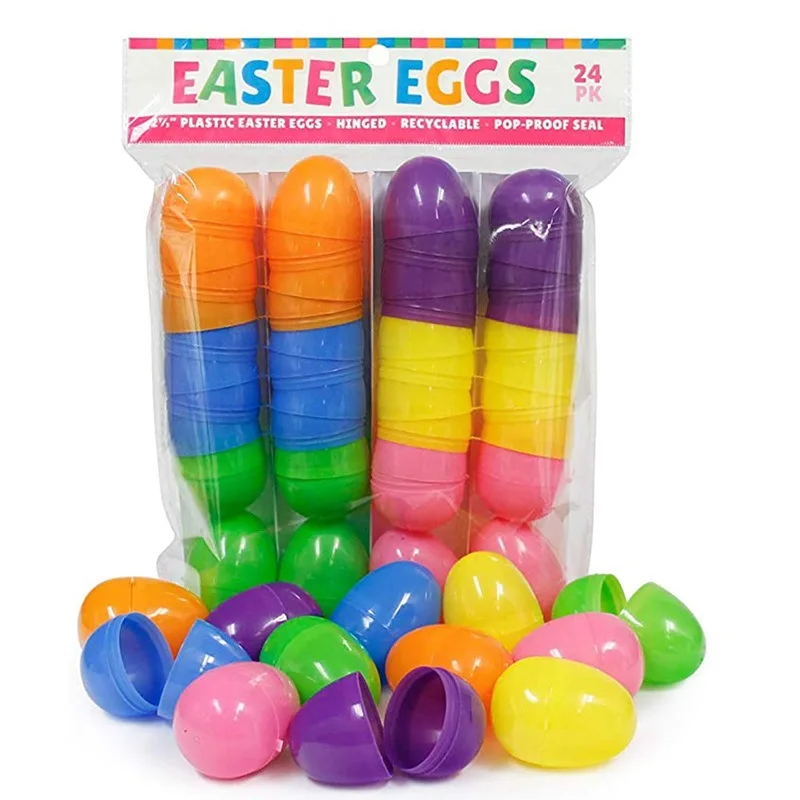Cheap price Wholesale Easter Party Plastic Eggs Decoration Simulation Egg with multi-color