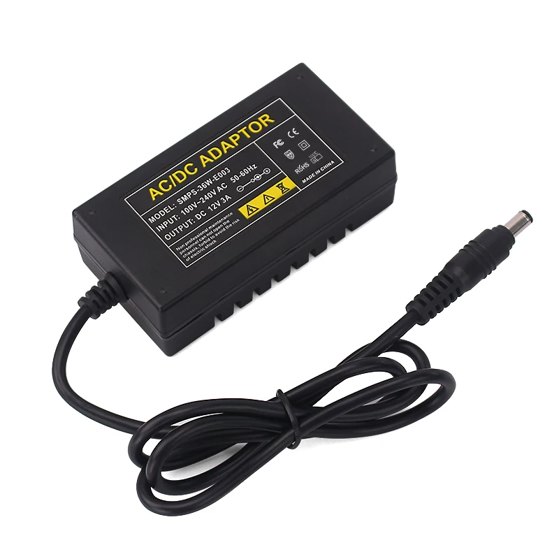 Eu/us/uk/au Plug Adapter Ac 100-240v To Dc 12v 2a 2000ma Power Supply 5.5mm X 2.1-2.5mm For Cctv