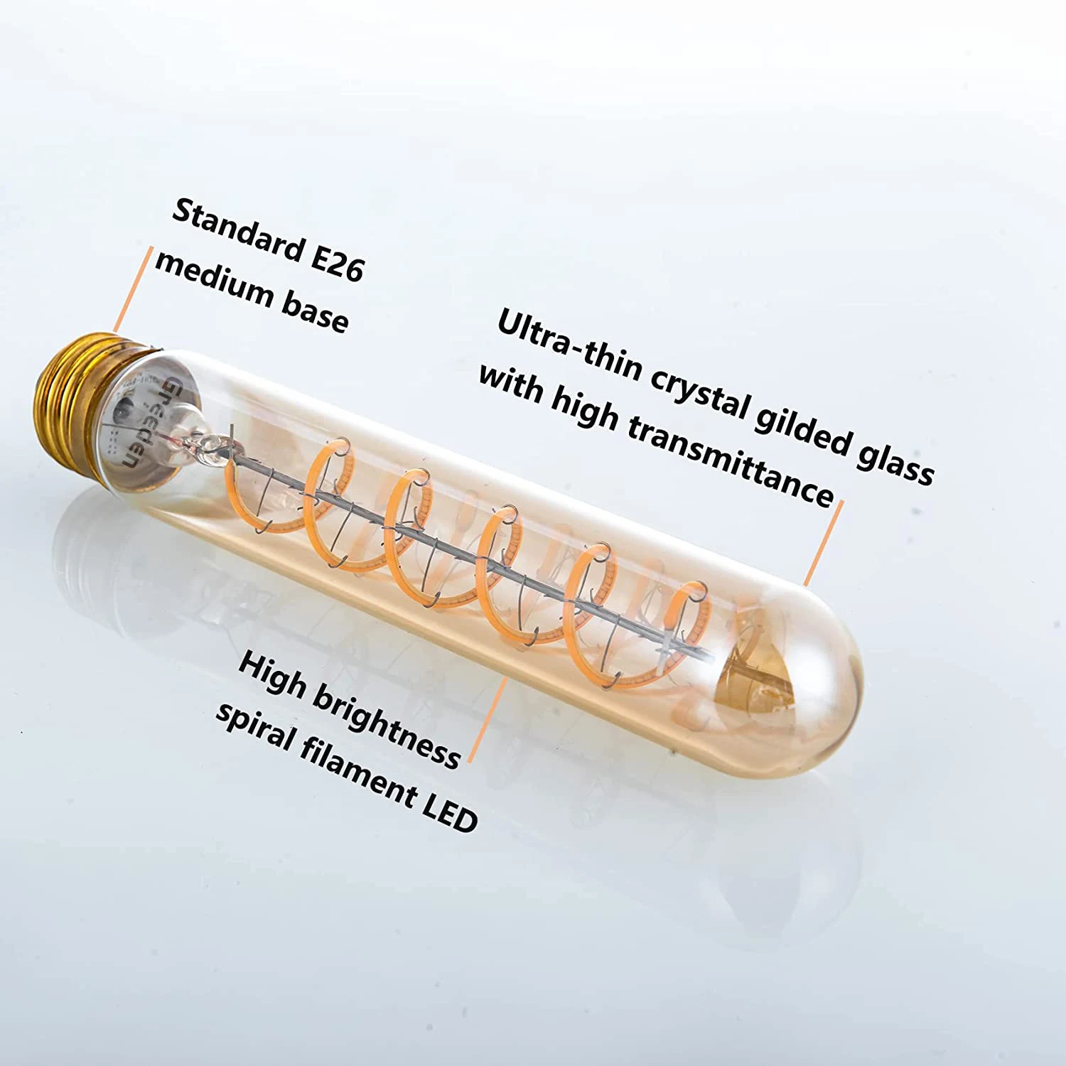 LED Filament Tube Bulb T30 Tubular Bulb Edison Antique Style Clear Glass T300 2w 4w 6w Tubular Led Filament Lamp