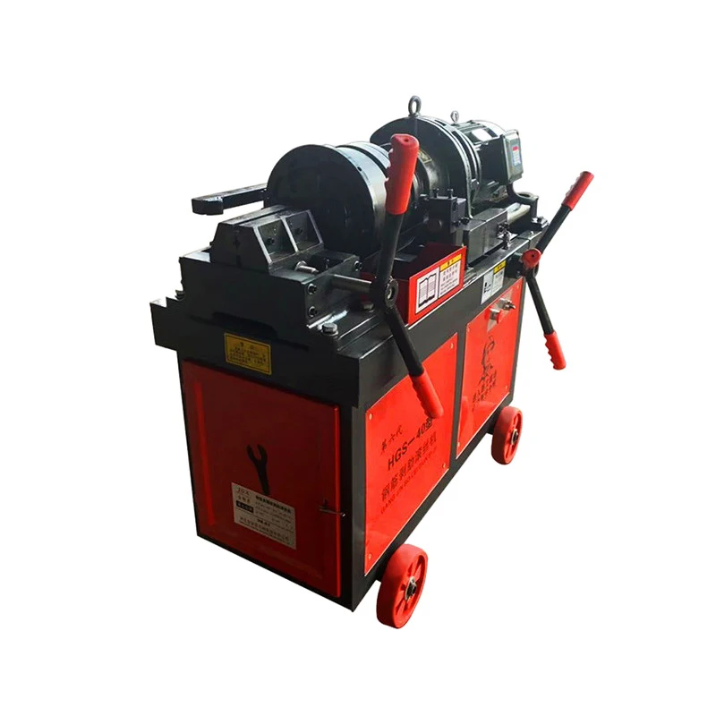 16-40MM 80MM Rolling Length 380VAC HGS-40/45/50 Construction Machinery Steel Threading Machine Portable Rebar Threading Machine