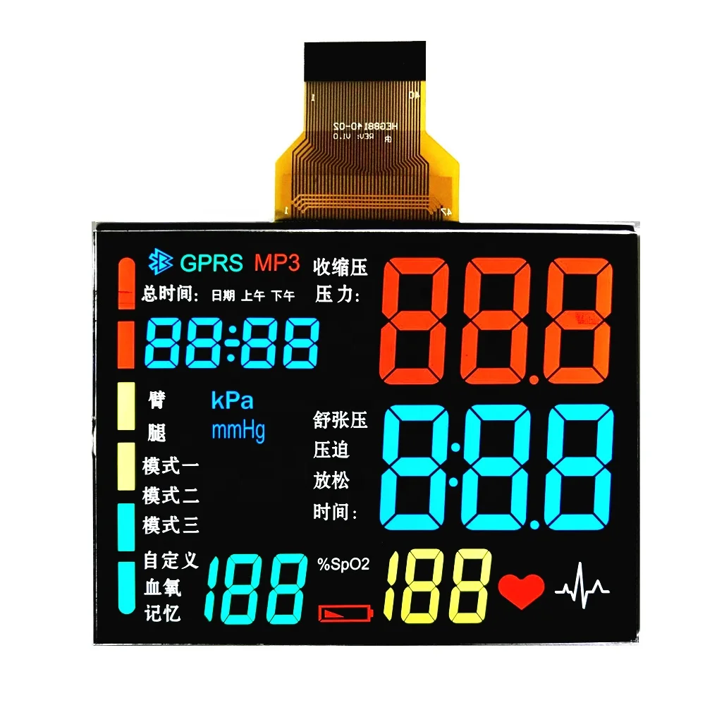 VA Custom Segment LCD display screen Private mold LCD module with FPC High resolution