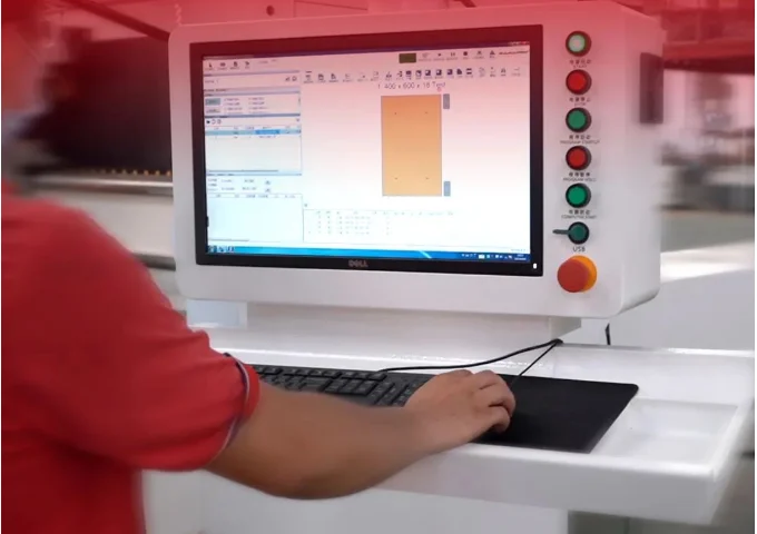 HUAHUA SKH680SAZ Easy Control Double Workable Six Drilling Heads Full Automatic 6 Sides Wood Boring Machine