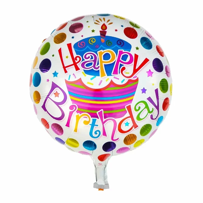 18 Inch Happy Birthday Globos Aluminum Foil Helium Mylar Balloon Wholesale Children's Birthday Party Decoration Balloon Supplies