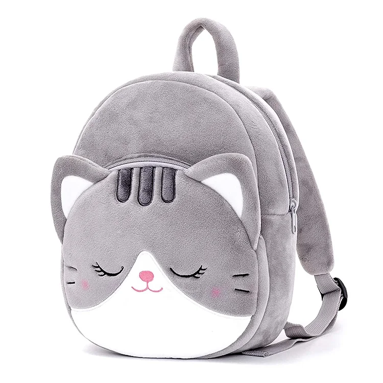 2022 Backpack Cat Animal Kids Backpacks for Girls Kitty Plush Bag