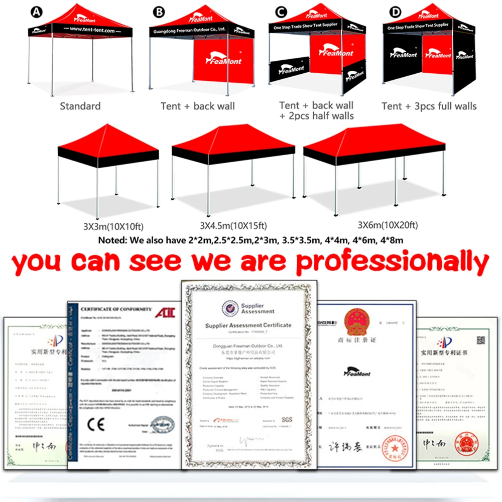 Custom print logo 10x10 advertising promotional pop up event folding aluminium marquee gazebo canopy roof top trade show tent