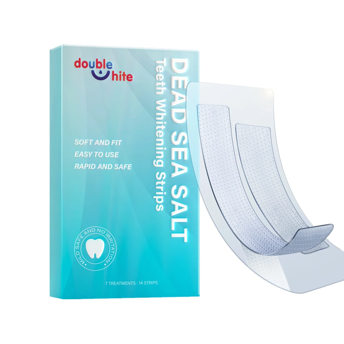 Dead Sea Salt Teeth Whitening Double Elastic Gel Strips Bright White Home Use Strongest Teeth Bleaching Wet Strips From China