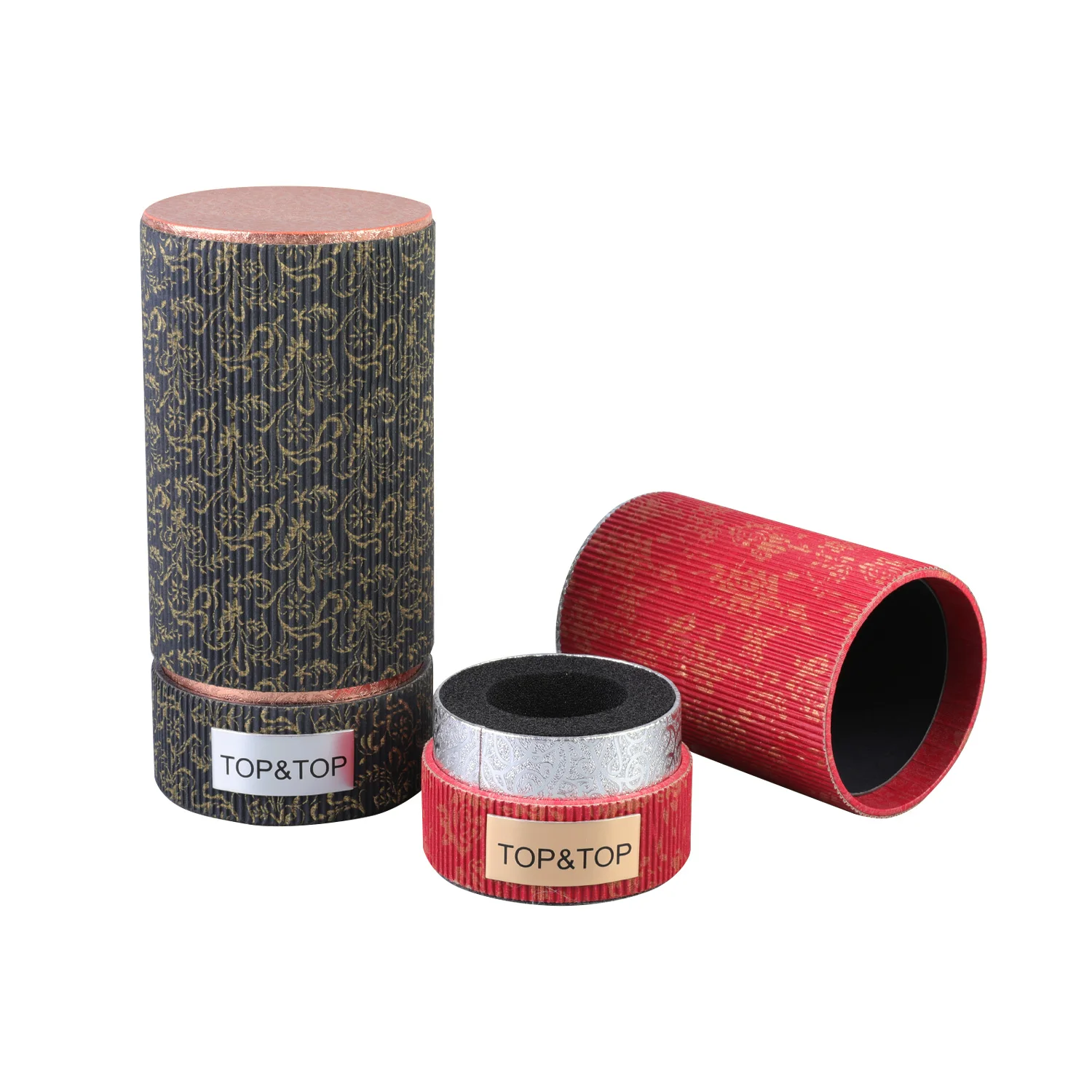 Eco Material Product Round Packaging Cosmetic Containers Cylinder Packaging Can Food Boxes Paper Tube For Tea Coffee Tee Wine