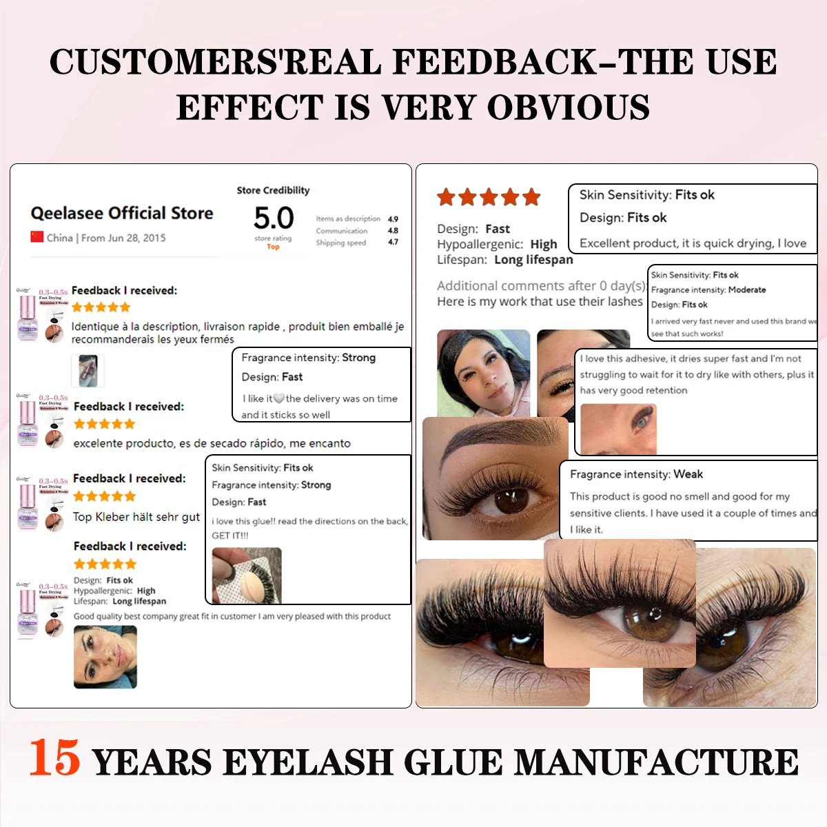 Wholesale Korea Fast Drying Volume Eyelash Glue Private Label 5ml Lash Glue Eyelash Extensions Glue for Eyelash Extension