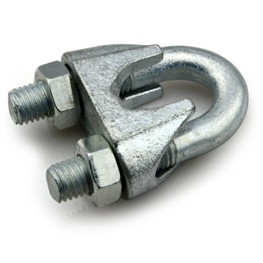 Hot selling din1142 single steel  316 wire rope cross clip cable clamps supply