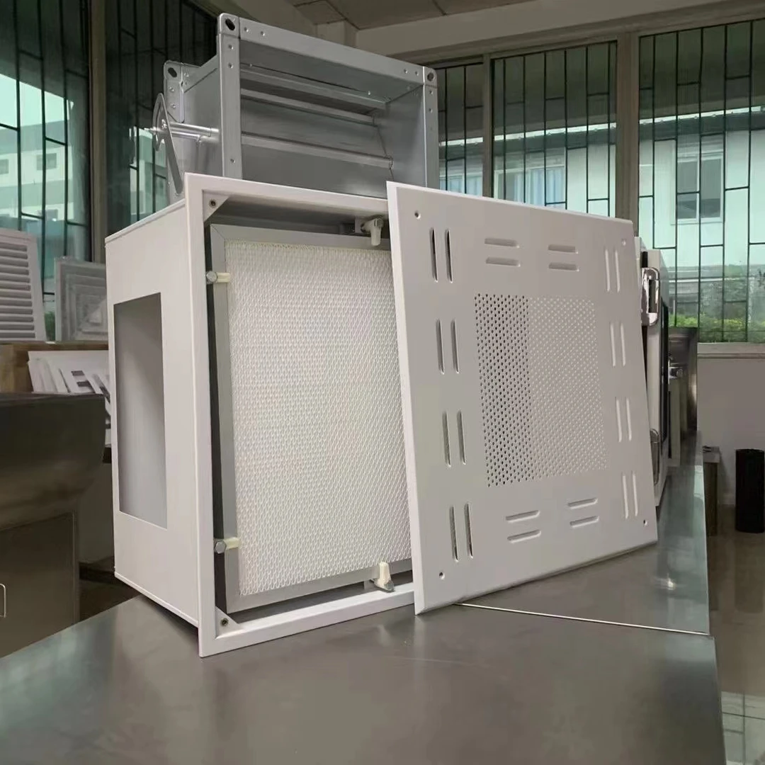 Mechanically sealed replaceable high efficiency air supply Unit HEPA Outlet filter Box Cabinet