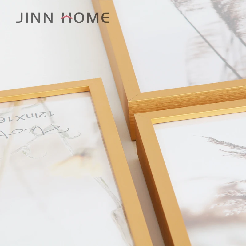 Jinn Home декоративная настенная металлическая фоторамка Золотой плакат художественные Рамки для картин подходят 12x16 дюймов
