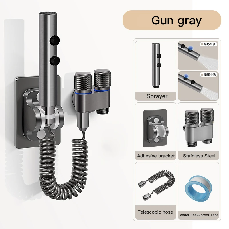 Stainless Steel Handheld Bidet Toilet Sprayer Set Self Cleaning Bathroom Handheld Shower Head for Toilet Sprayer