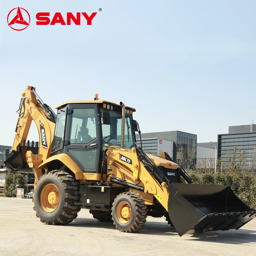 SANY backhoe and loader tractor 7 ton backhoe digger with 74 kW 2200 rpm rated power