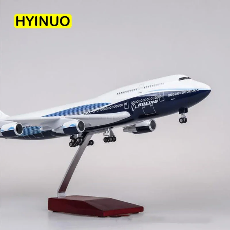 1/150 Scale 47CM Boeing 747 B747 Airlines Large Passenger Aircraft Diecast Resin Model Collection Decoration Light Handicraft