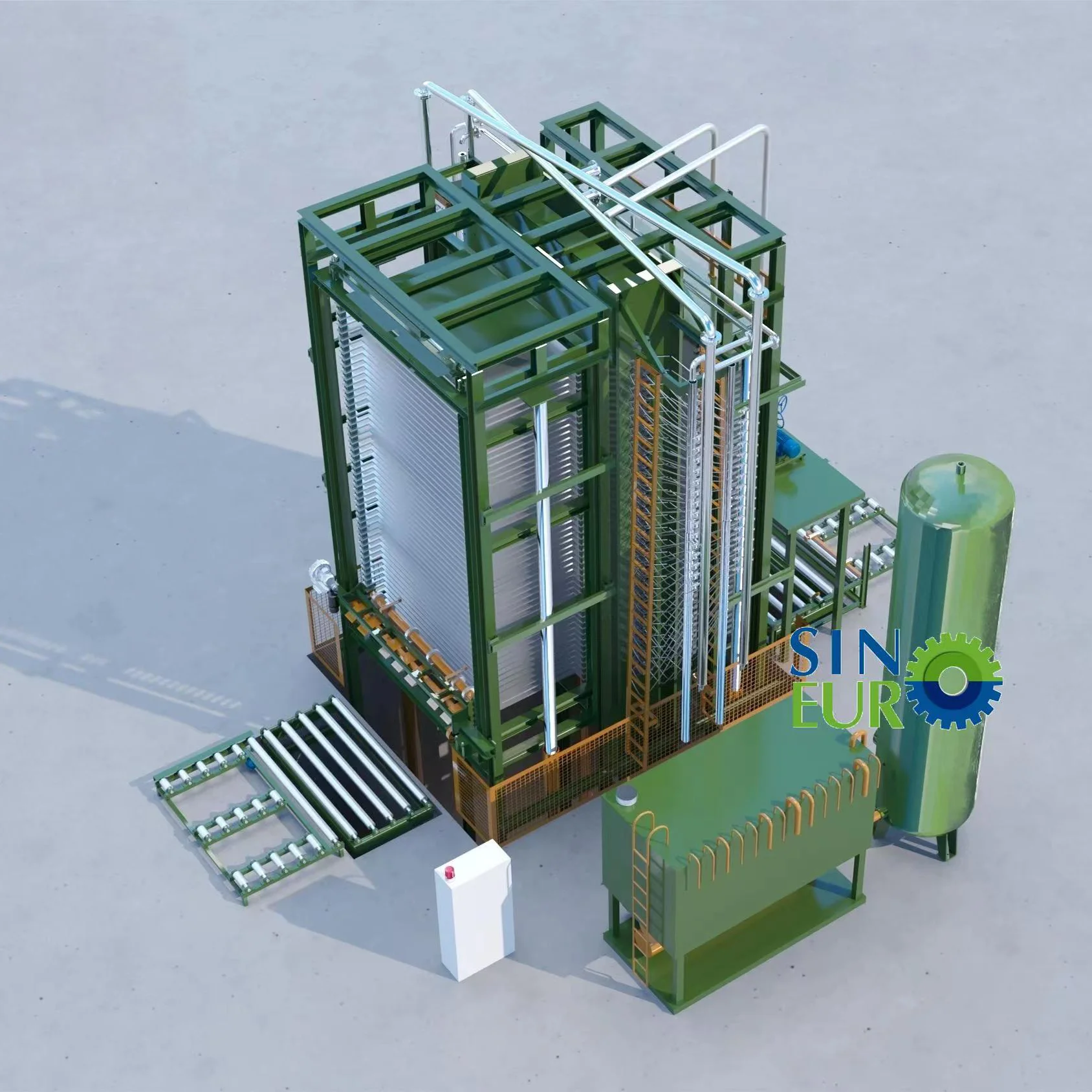 Full automatic 30 layers hydraulic plywood hot press auto loading and unloading type hot press line for plywood