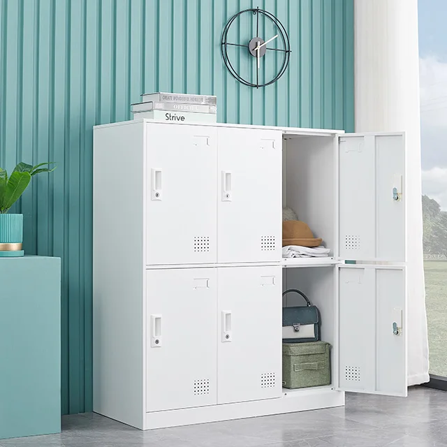 Six Door Steel Cabinet Used Metal Wardrobe Cabinet Steel Charging Locker