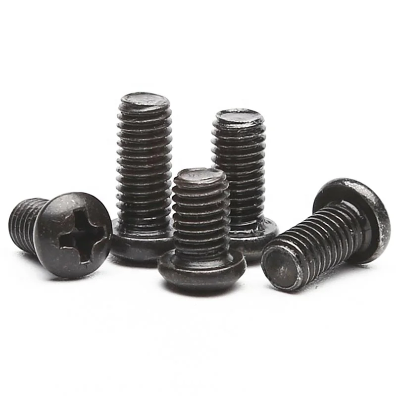 
Black Cross Recessed Pan Head Screws Phillips Round Head Machine Screws DIN7985 