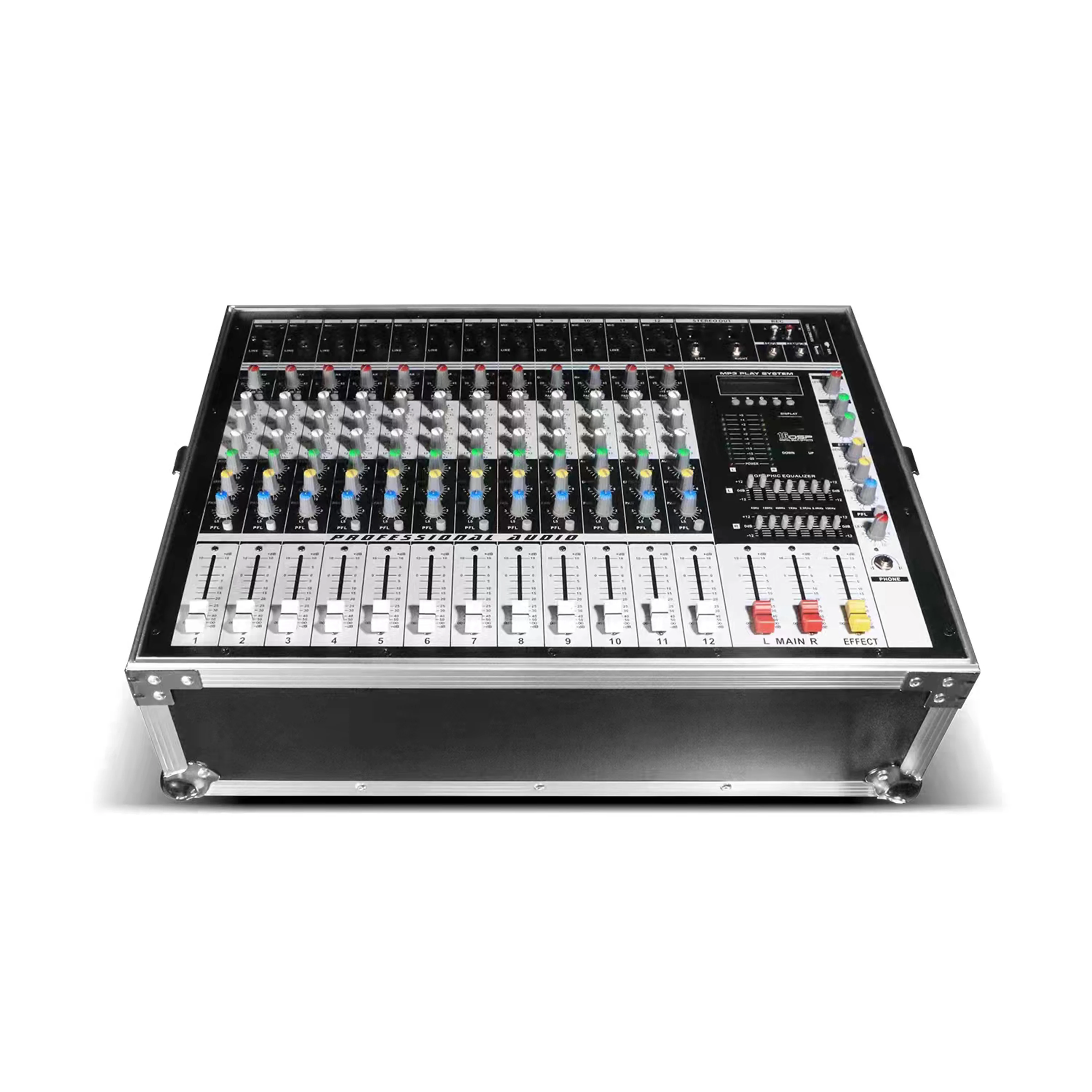 AKS HKX-12 with Power 600W*2 Professional Audio Digital Mixer Mixing Console DJ Sound music record mixer for Concert