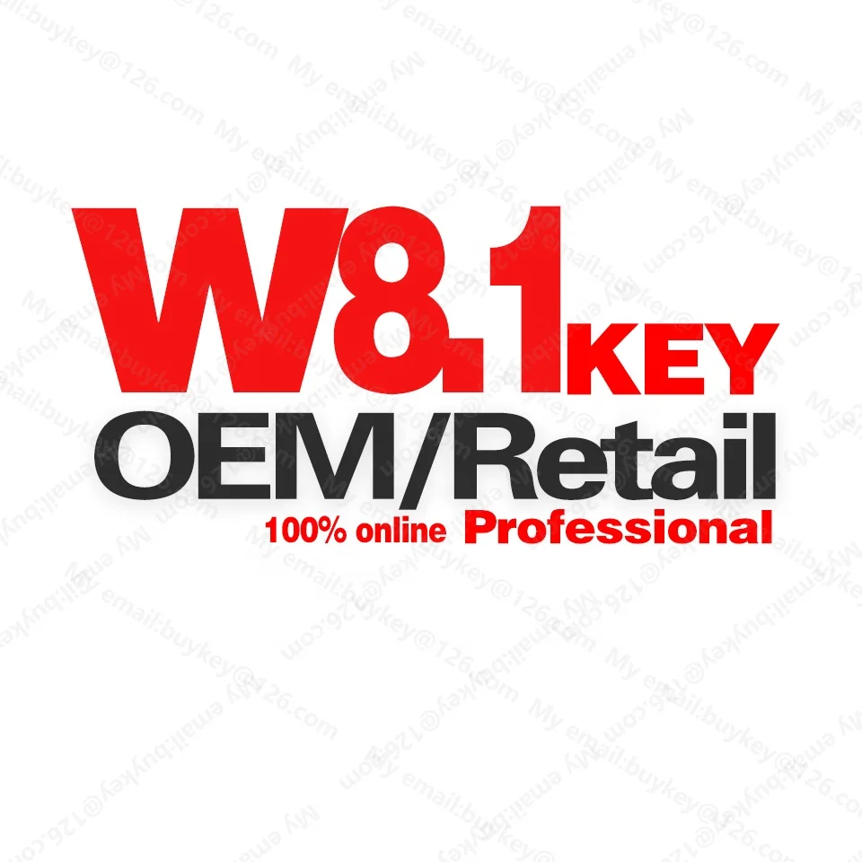 W 8.1 Professional  Key 100% online  W8.1 Pro Digital Key 64bit/32 Bit W 8.1 Pro Key License Code Send by Email