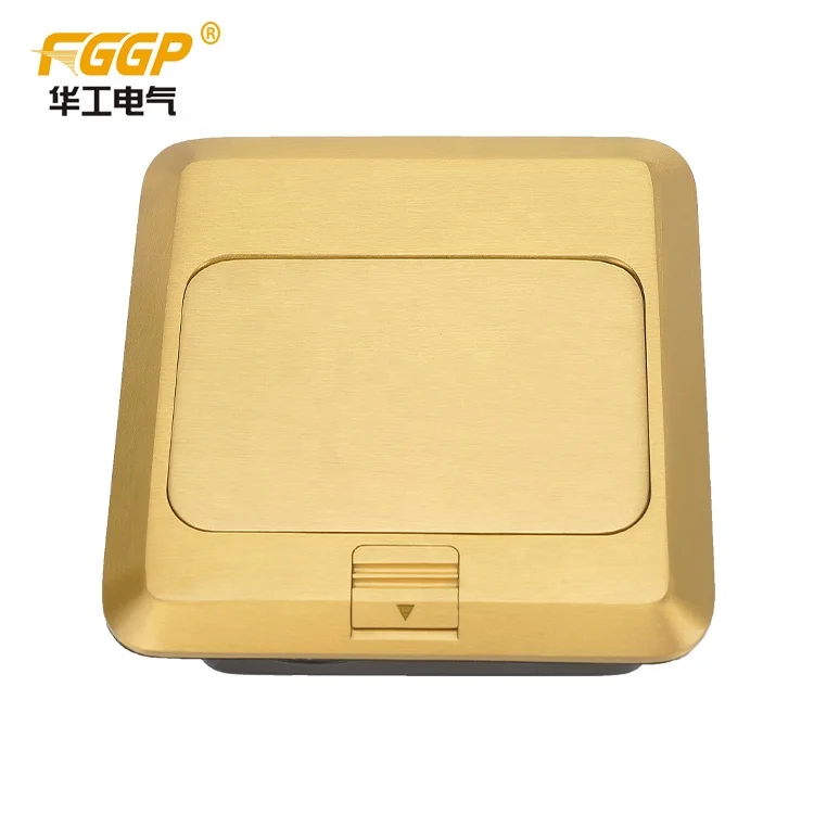 ZheJiang Huagong FGGP Floor Kit with Recessed Duplex 20A TR Device and Adjustable Steel Box, 2-Gang/floor Power outlet