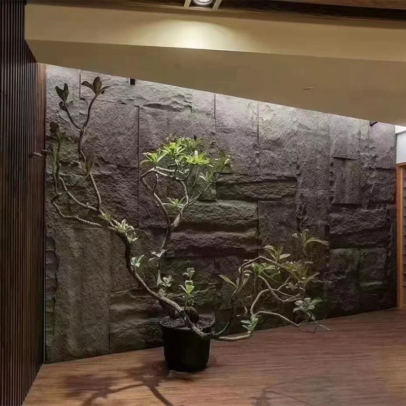 High Quality Premium Artificial Stone Wall Panel Classic Mushroom Rock Design Original Natural Texture Pu Faux Stone Wall