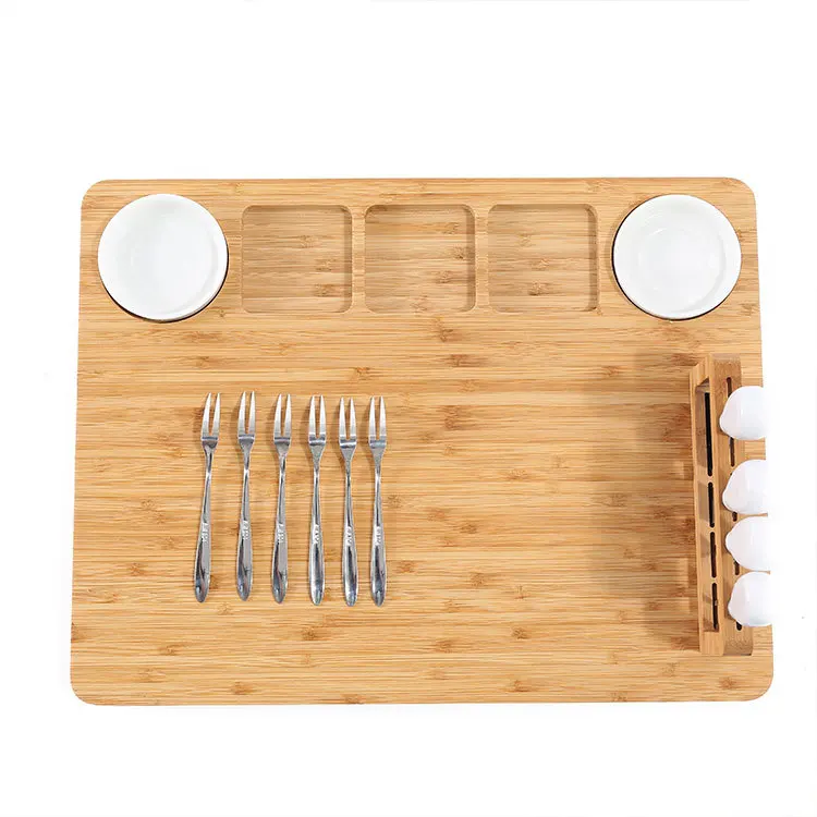 Best selling 3 pc set round knife sink with foldable containers bamboo cutting board