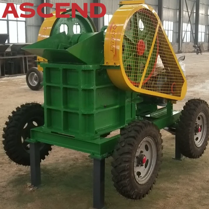 Высокое качество PE150X250 PE200X300 PE250X400 щековая дробилка для мини-прицепа с дизельным двигателем 5 т/ч 10