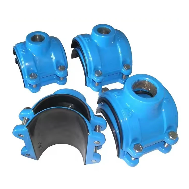 Factory Supply ISO2531 EN545 EN598 Ductile Iron Threaded Pipe Coupling Saddle Clamp for Sale