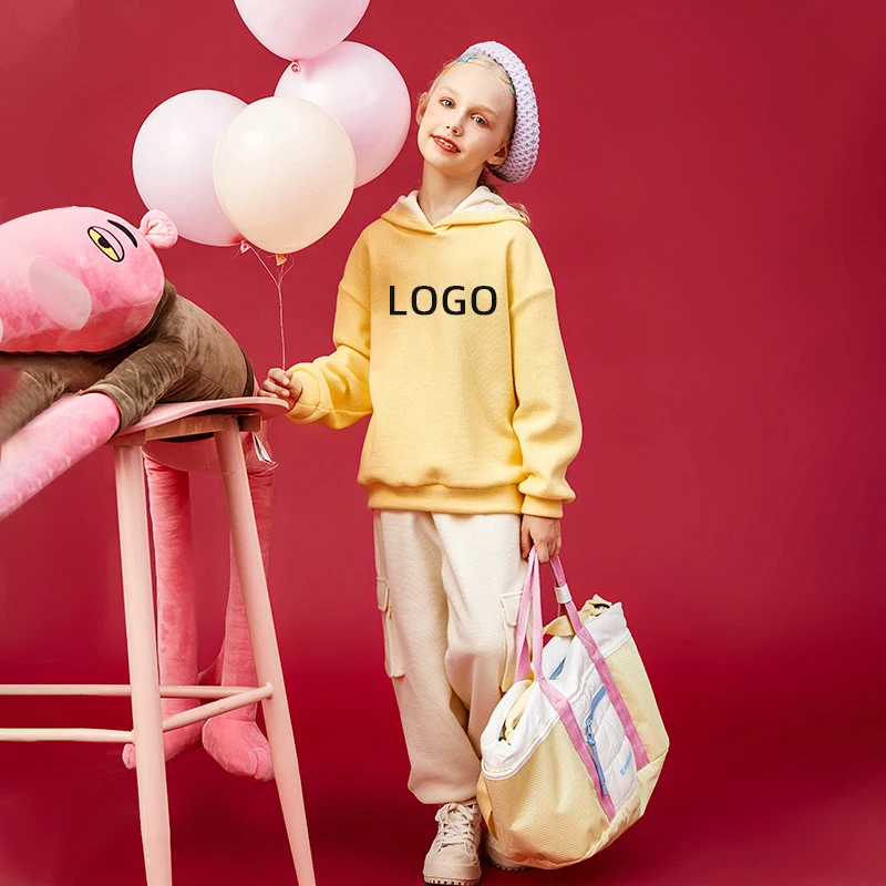 New color logo Clothing Boy Plush Slippers Long Sleeve Workout Set Little Coats Boutique Girl 2022 Kids Winter Clothes