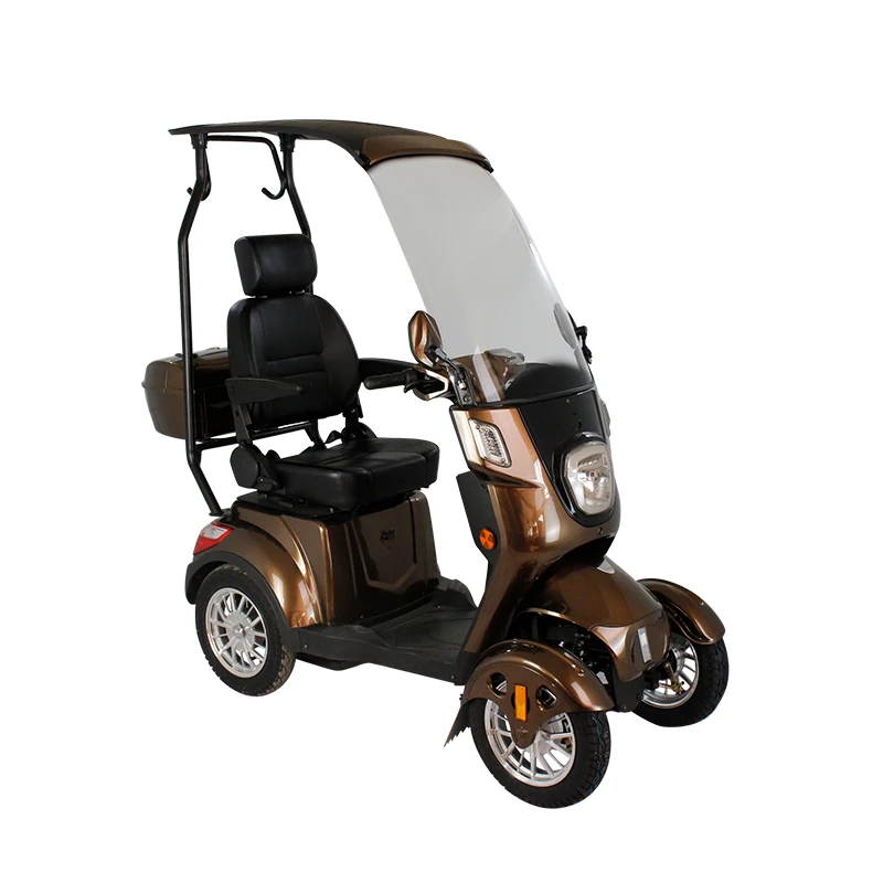 UJOIN Outdoor 4 wheels power electric mobility handicapped scooter with roof