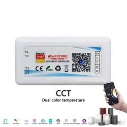 Tuya WiFi Dual Color LED Controller DC 5-24V 18A CCT 2-Channel Constant Voltage PWM Signal Dimmer Smart APP Voice Music Control
